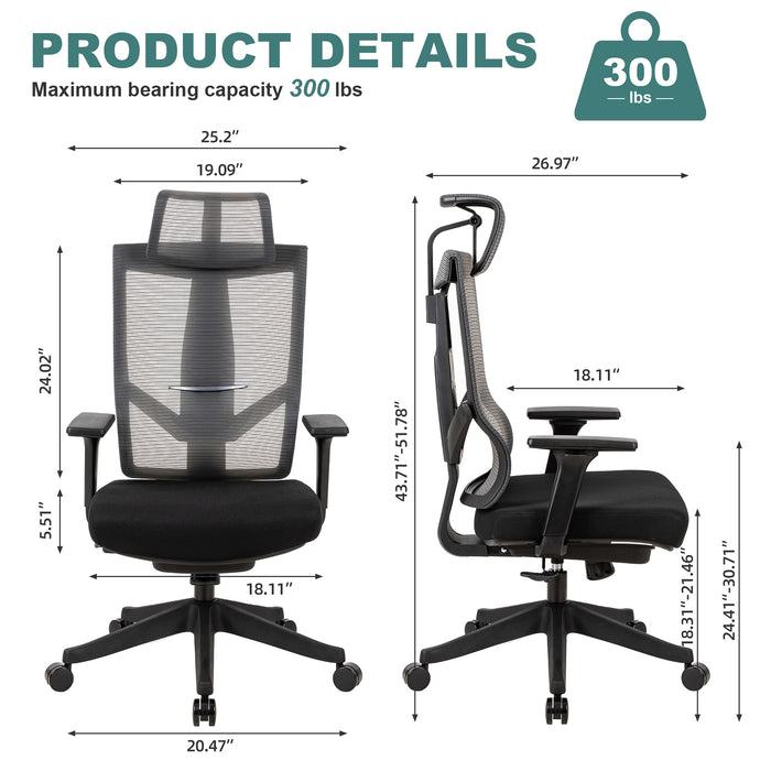 Flexispot A4 - Ergonomic office Mesh chair