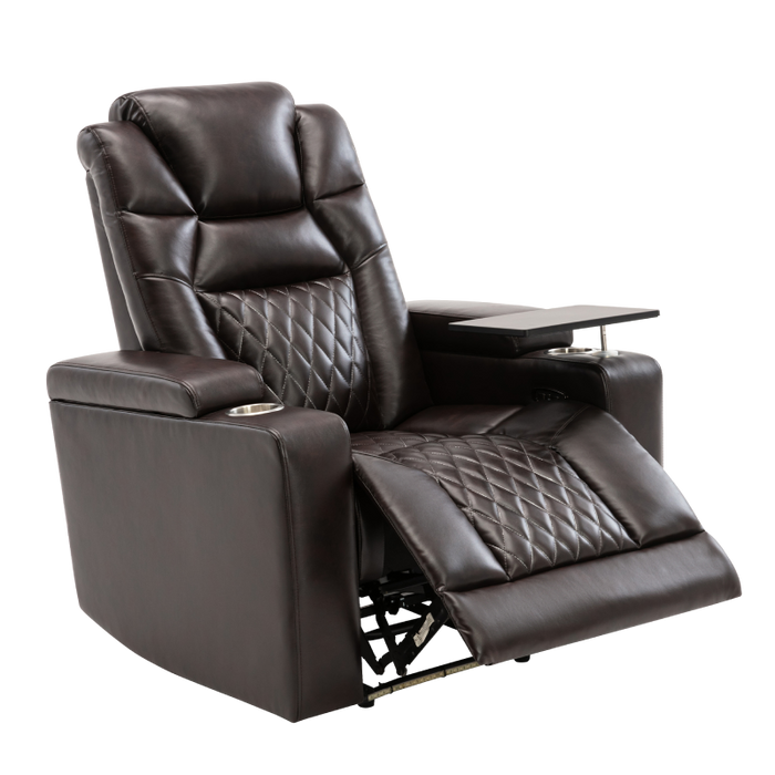 Flexispot XDT71 - Power Home Theater Recliner w/ Tray Table & Cup Holders