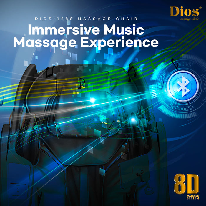 [Pre-Order 7-27-2024] Dios Massage Chair 8D AI Dual Air Tech Touch Roller SL-track with Brain Relaxation Program Dios-1288