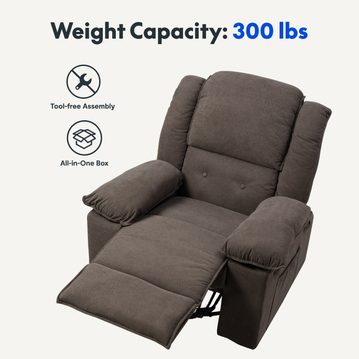 Flexispot XRC2 - Manual Swivel Rocker Recliner w/ Massage & Heat