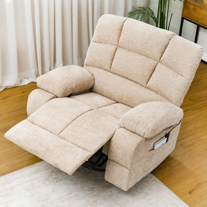 Flexispot XRC5 - Oversized Manual Swivel Rocker Recliner w/ Massage & Heat