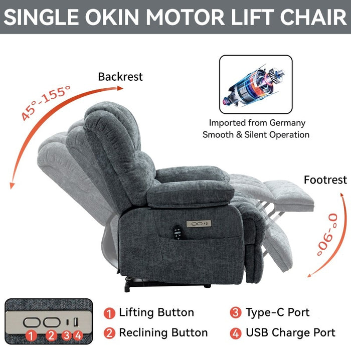 Flexispot XDL52 - Oversized Power Lift Recliner w/ Massage & Heat