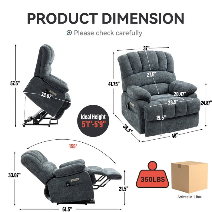 Flexispot XDL52 - Oversized Power Lift Recliner w/ Massage & Heat