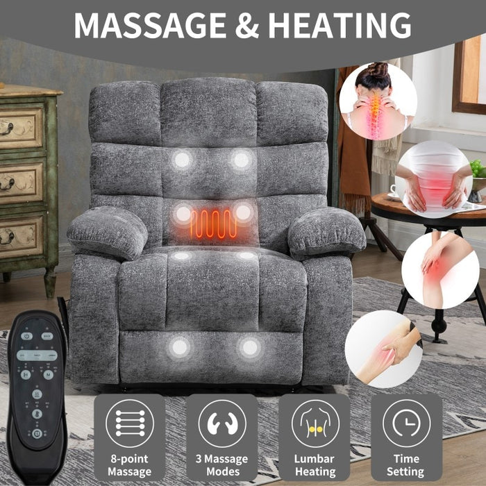 Flexispot XL6 Cloud - Oversized Power Lift Recliner w/ Massage & Heat XL6-Cloud