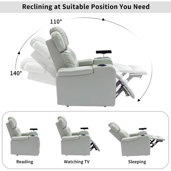 Flexispot XDT82 - Power Home Theater Recliner w/ Bluetooth Speaker & Cooling Cup Holder & Tray Table