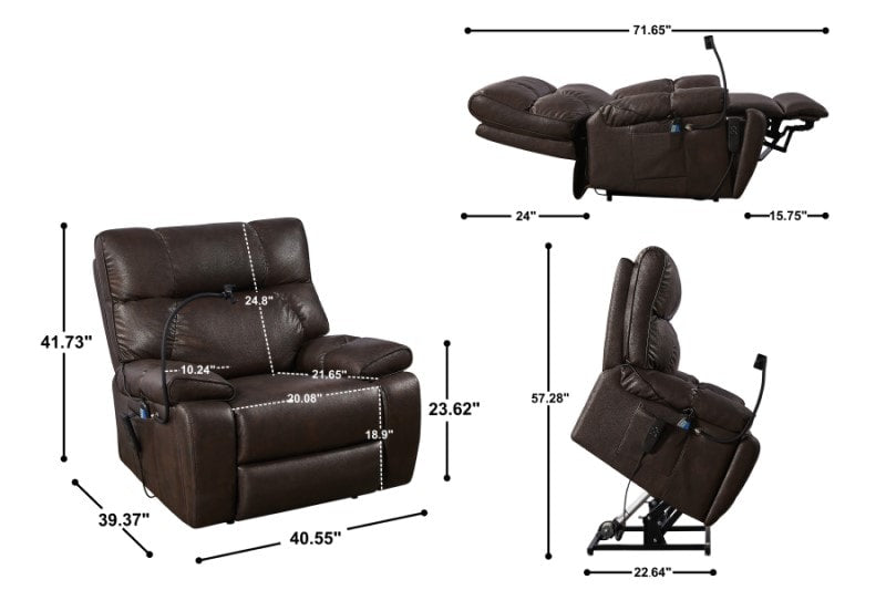 Flexispot Power Lift Recliner w/ Massage & Heat & Cup Holders & Phone Holder XDL93