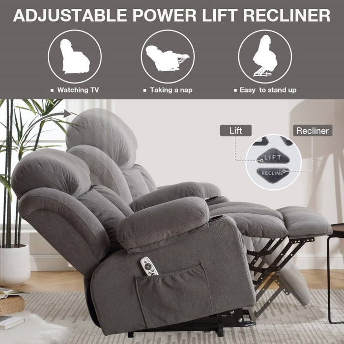 Flexispot XDL31 - Power Lift Recliner w/ Massage & Heat & Cup Holders