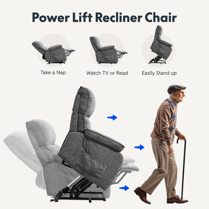 Flexispot XL4 - Power Lift Recliner w/ Massage & Heat & Headrest XL4