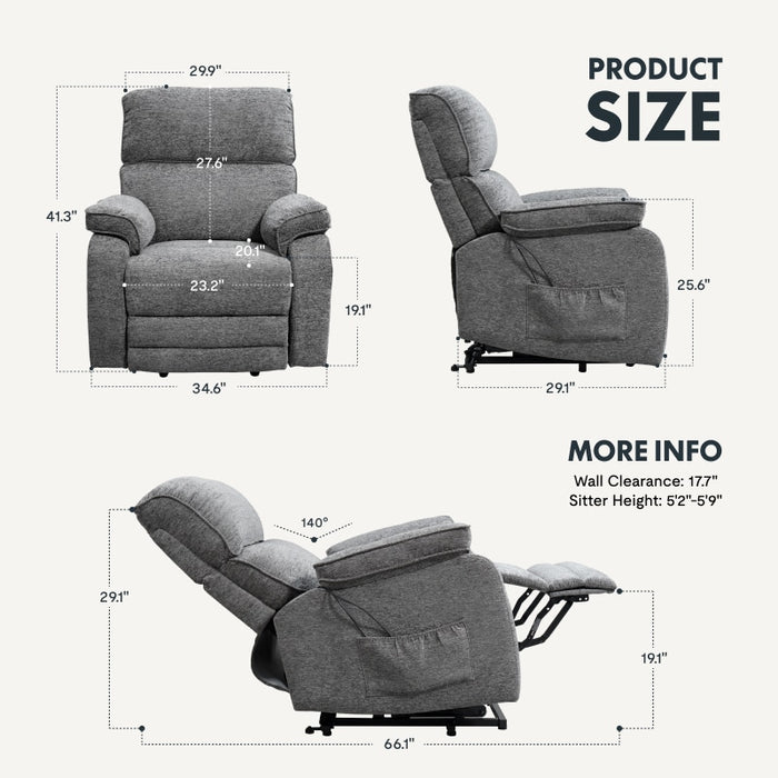 Flexispot XL4 - Power Lift Recliner w/ Massage & Heat & Headrest XL4