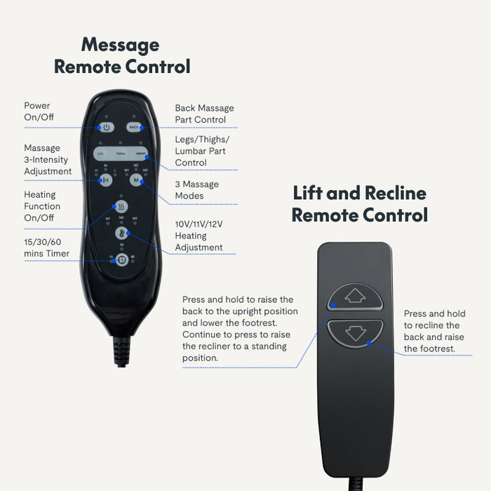 Flexispot XL4 - Power Lift Recliner w/ Massage & Heat & Headrest XL4