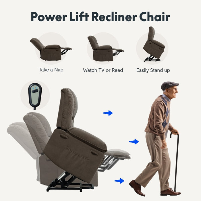 Flexispot XL2 - Power Lift Recliner w/ Massage & Heat