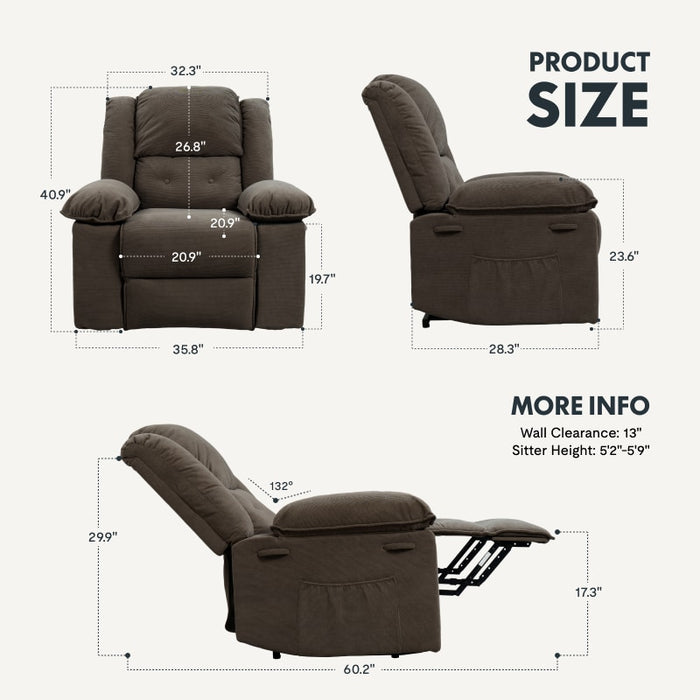 Flexispot XL2 - Power Lift Recliner w/ Massage & Heat