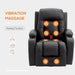 Overstuffed Pu Leather Massage Recliner - Relaxing Recliners