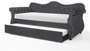 Luxury Upholstered Velvet Twin Daybed with Trundle - Relaxing Recliners