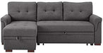 Linen Reversible Sectional Sleeper Sofa With Storage - Relaxing Recliners