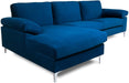 Modern Large Velvet Sectional Extra Wide - Relaxing Recliners