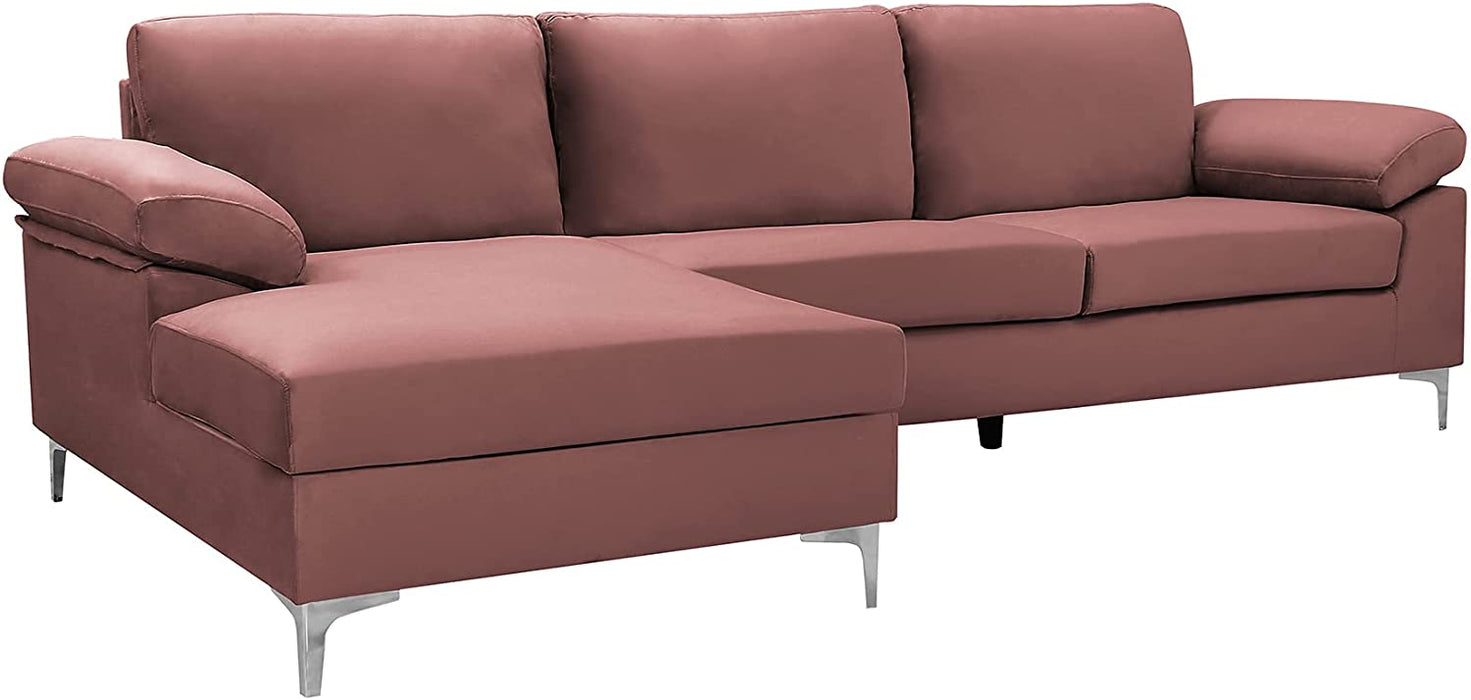 Modern Large Velvet Sectional Extra Wide - Relaxing Recliners