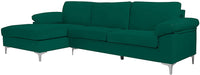 Modern Large Velvet Sectional Extra Wide - Relaxing Recliners