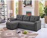 Linen Reversible Sectional Sleeper Sofa With Storage - Relaxing Recliners