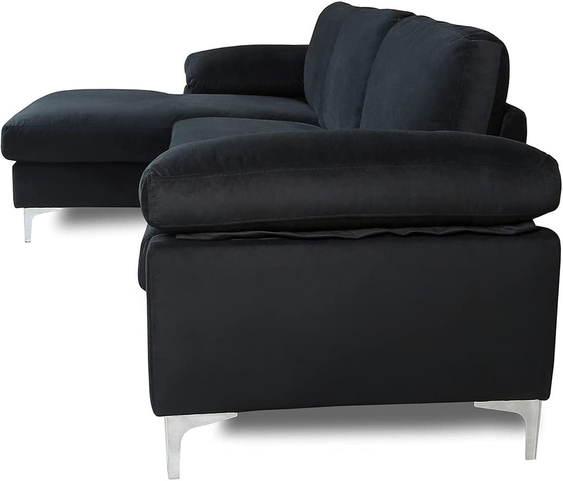 Modern Large Velvet Sectional Extra Wide - Relaxing Recliners