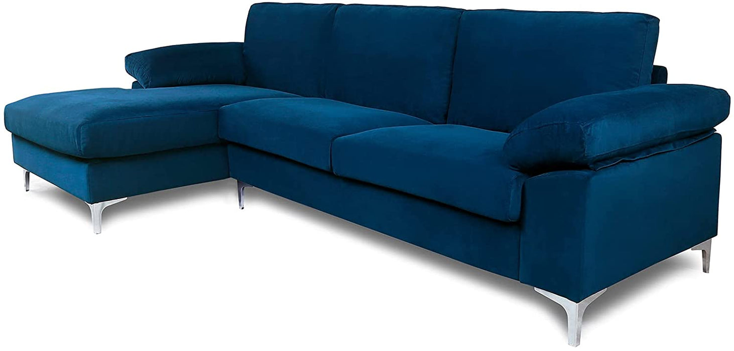 Modern Large Velvet Sectional Extra Wide - Relaxing Recliners