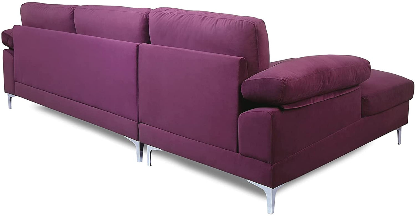 Modern Large Velvet Sectional Extra Wide - Relaxing Recliners