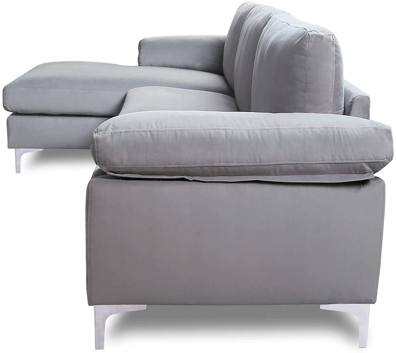 Modern Large Velvet Sectional Extra Wide - Relaxing Recliners