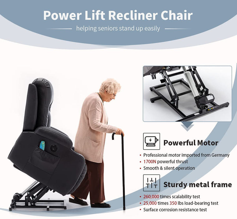 Leather Electric Recliner Lift Chair - Relaxing Recliners