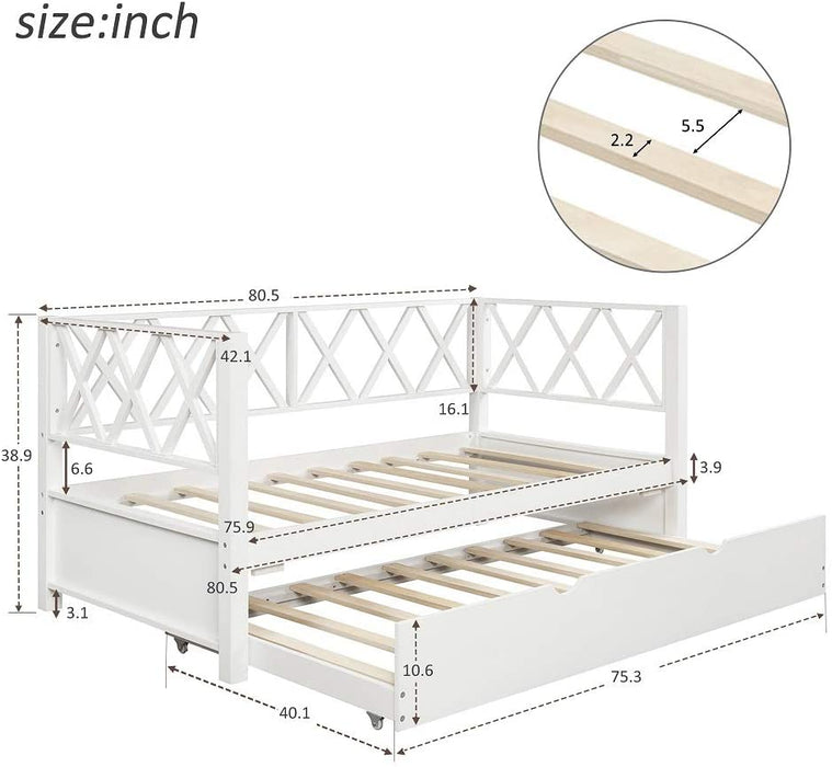 Wood Twin Daybed with Trundle - Relaxing Recliners