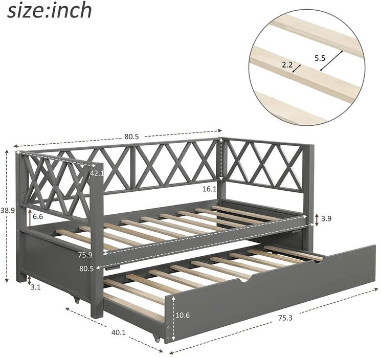 Wood Twin Daybed with Trundle - Relaxing Recliners