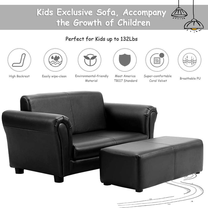 Kids Sofa with Ottoman - Relaxing Recliners