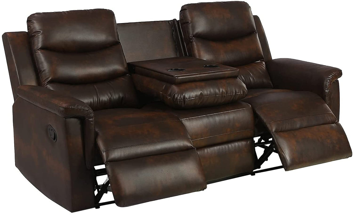 Leather Reclining Loveseat Sofa - Relaxing Recliners