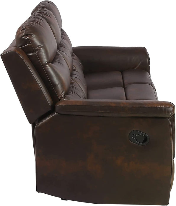 Leather Reclining Loveseat Sofa - Relaxing Recliners