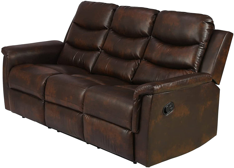 Leather Reclining Loveseat Sofa - Relaxing Recliners