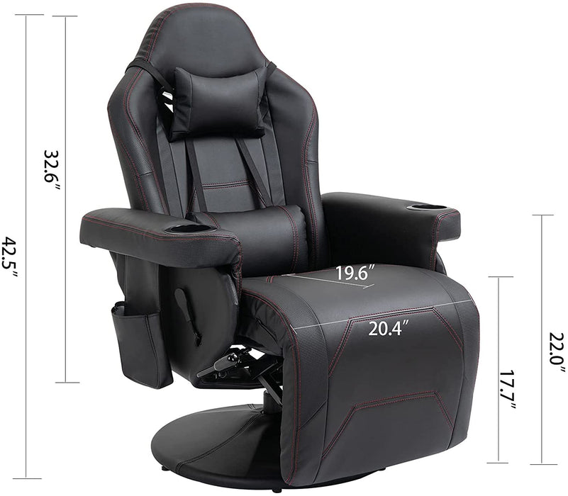 Comfortable Massage Gaming Chair with Swivel - Relaxing Recliners