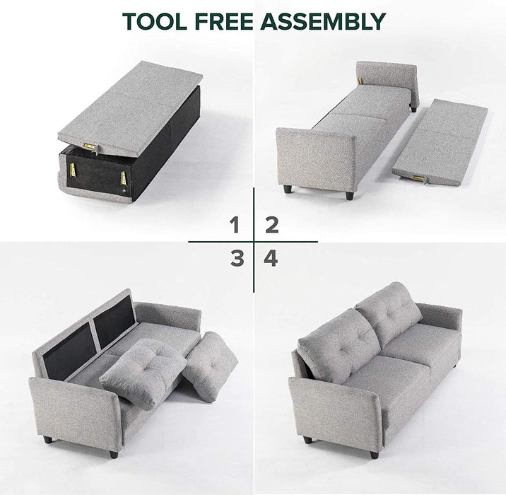 Loveseat Sofa Tool-Free Assembly - Relaxing Recliners