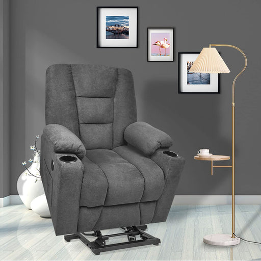 Pu Leather Electric Power Lift Recliner with Massage Heat - Relaxing Recliners