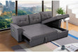 Dark Gray Reversible Sectional Sofa with Storage - Relaxing Recliners