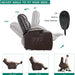 Brown Power Lift Recliner With Heat and Massage With Cupholders - Relaxing Recliners