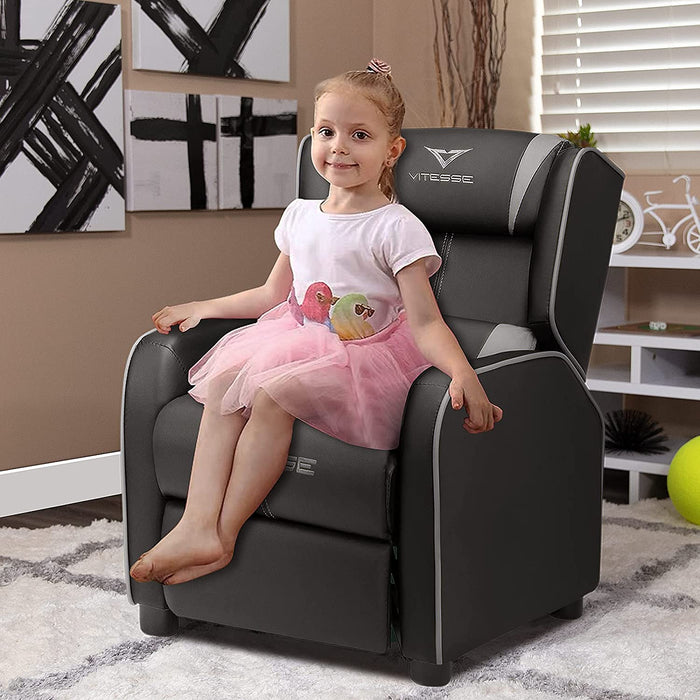 Kids Gaming Recliner Chair Pu Leather - Relaxing Recliners