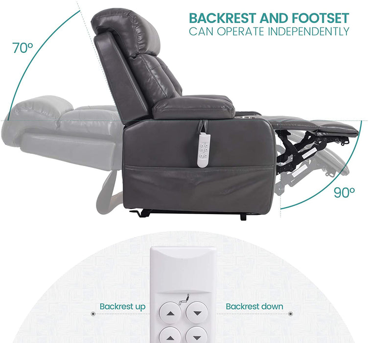 Three Motor Lift Recliner for Elderly With Lumbar Support - Relaxing Recliners