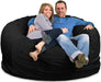Giant Bean Bag Chair Black (suede) - Relaxing Recliners