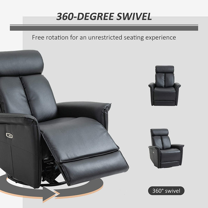 Modern Electric Recliner with 360 Swivel USB Ports - Relaxing Recliners