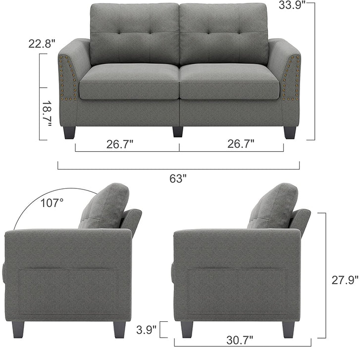 Small Fabric Belffin Loveseat - Relaxing Recliners