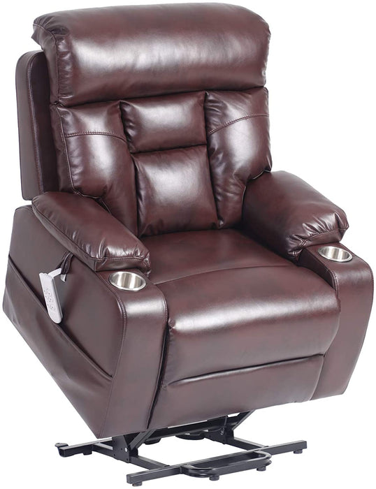 Three Motor Lay Flat Recliner Lift Chair With Cupholders - Relaxing Recliners