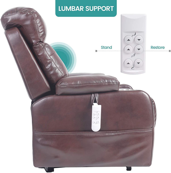 Three Motor Lay Flat Recliner Lift Chair With Cupholders - Relaxing Recliners