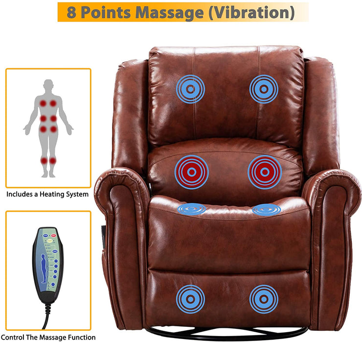 Heat Ergonomic Rocker Recliner Lounge Chair - Relaxing Recliners