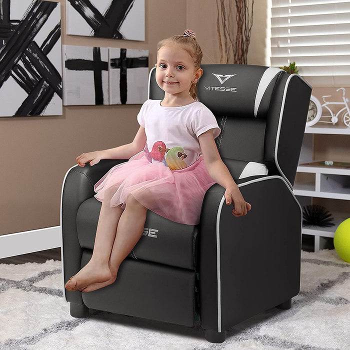 Kids Gaming Recliner Chair Pu Leather - Relaxing Recliners