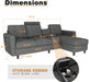 Convertible Sectional Couch with Cup Holders - Relaxing Recliners
