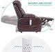 Three Motor Lay Flat Recliner Lift Chair With Cupholders - Relaxing Recliners